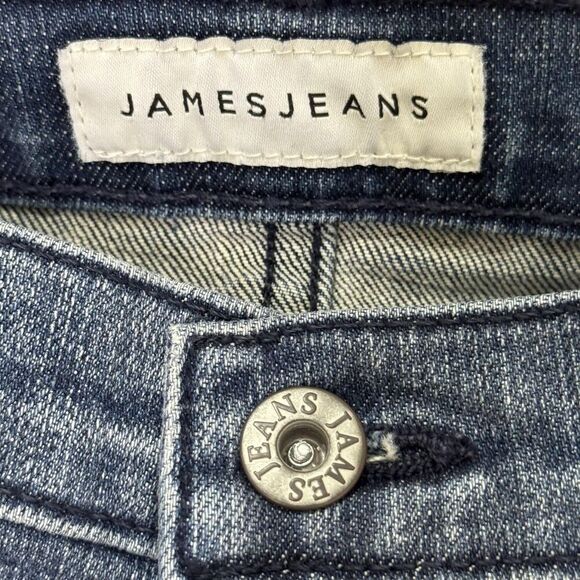 James Jeans Jeans Womens 29 Blue Hi-Lo Straight High Rise Stepped Hem Made USA - Picture 3 of 11